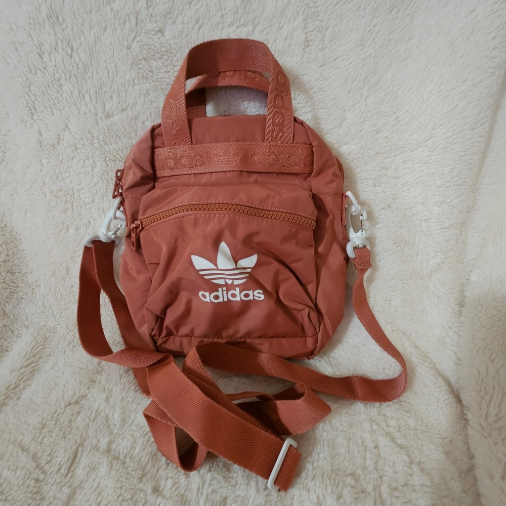 Adidas Originals Micro Mini Backpack Crossbody Bag in Magic Earth Trefoil Logo